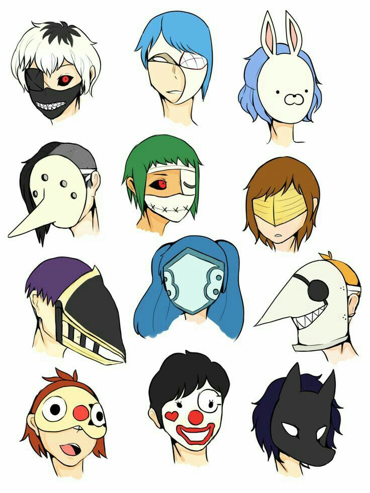 the many faces of anime characters