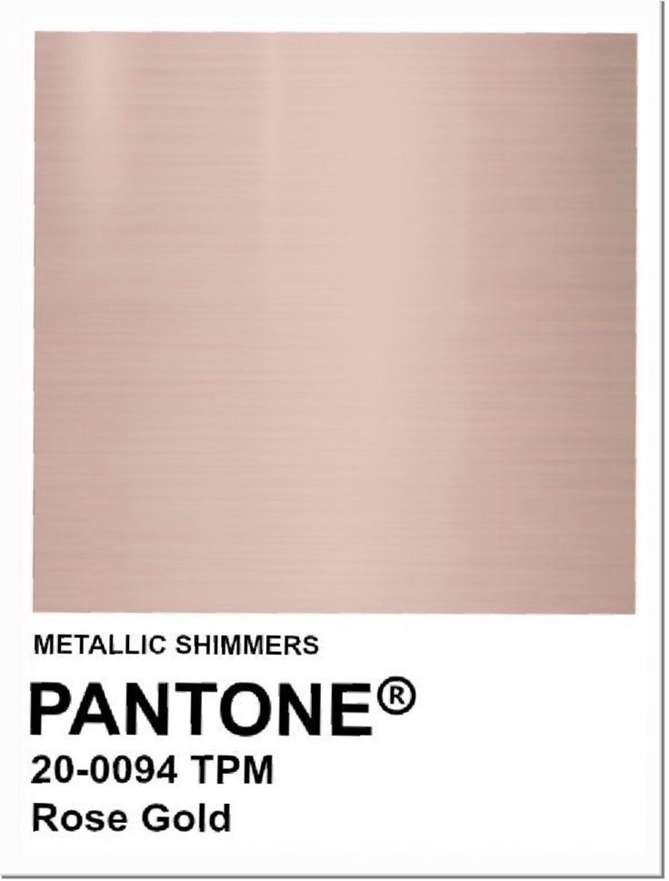 metallic shimers pantonee color with rose gold