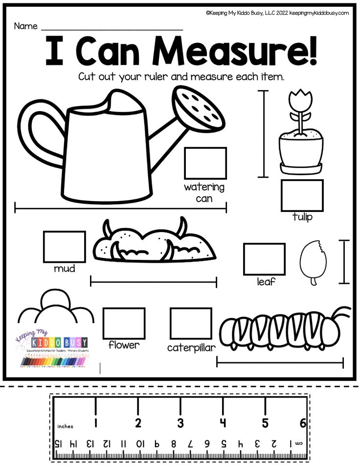 i can measure worksheet with pictures and numbers to help students learn how to use it