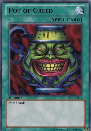 the card for pot of greed