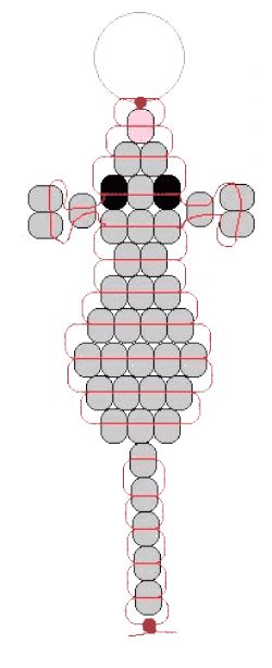 an image of a person made out of circles