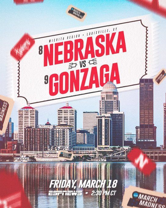 an advertisement for the upcoming event in front of a cityscape with red and white letters