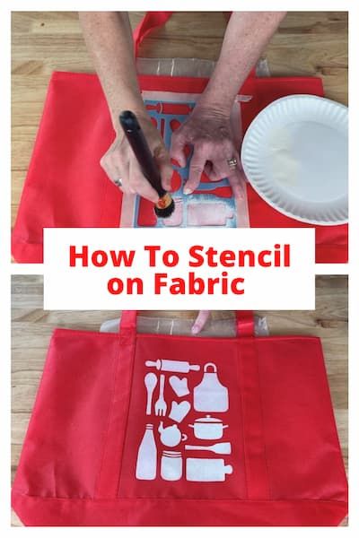 a person cutting fabric with scissors and a knife on top of a red tote bag