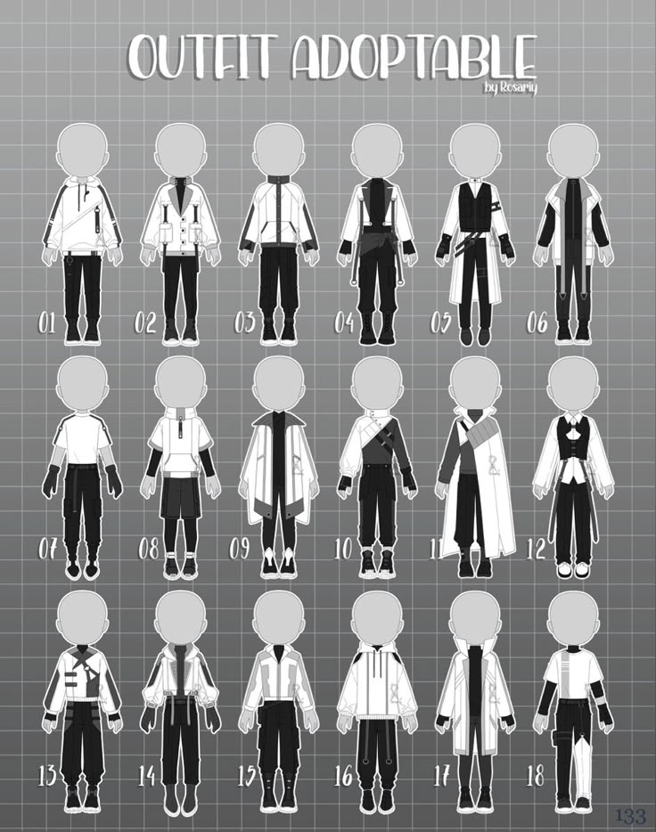 an image of different clothes for people to wear in the style of dollhouse dolls