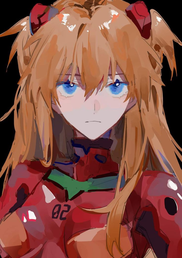 an anime character with blue eyes and long blonde hair wearing red clothes, looking at the camera