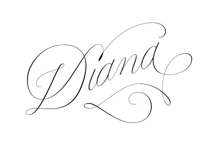 the word diamond written in cursive writing