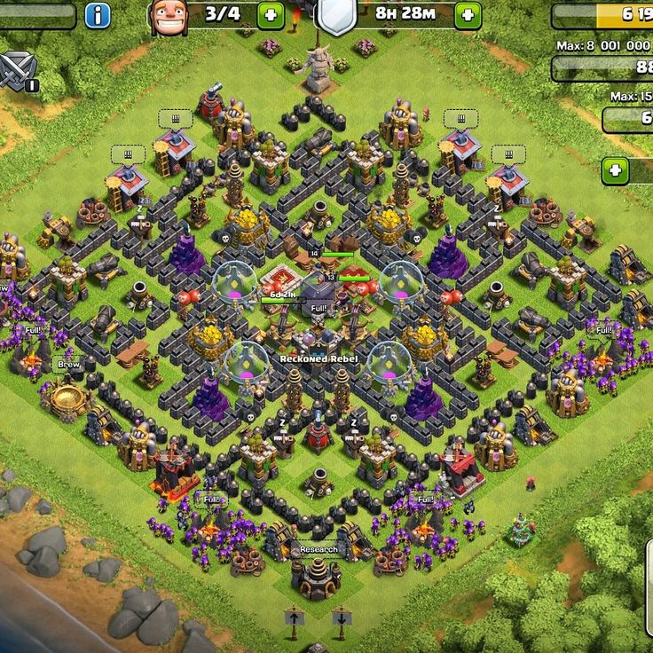 an image of a clash base for the game