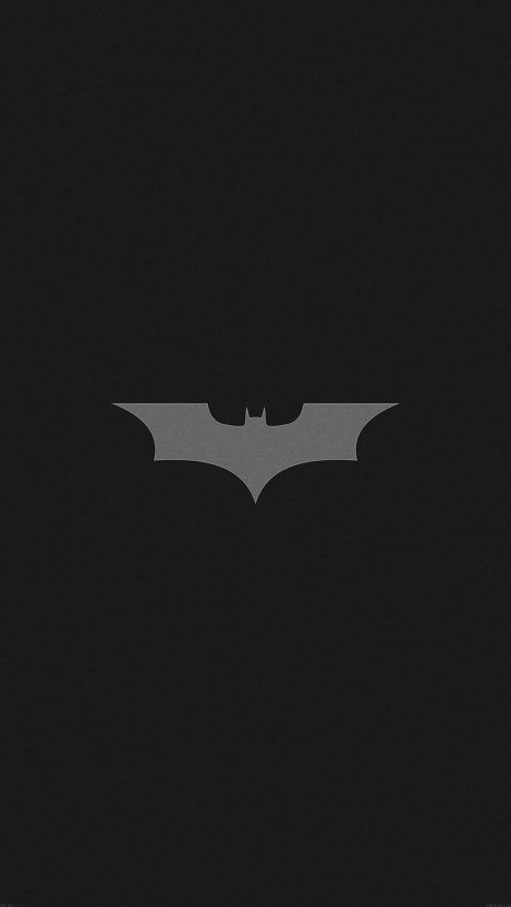 the dark knight rises batman logo on a black background, with only one bat visible