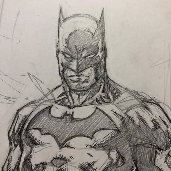 a pencil drawing of the batman