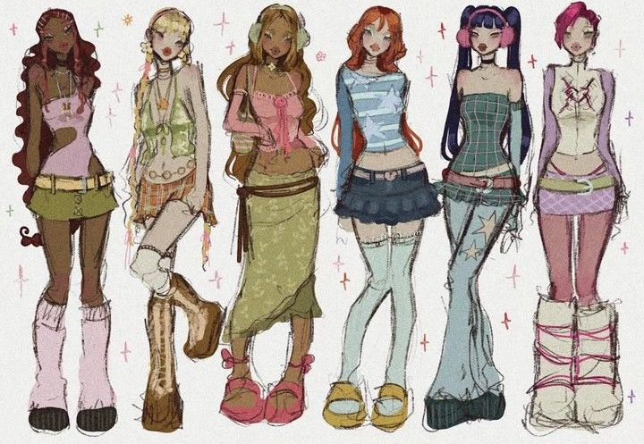 Dessin Adorable, 영감을 주는 캐릭터, Book Art Drawings, Cute Art Styles, Different Outfits, Art Tutorials Drawing, Sketchbook Art Inspiration, Winx Club, Funky Art