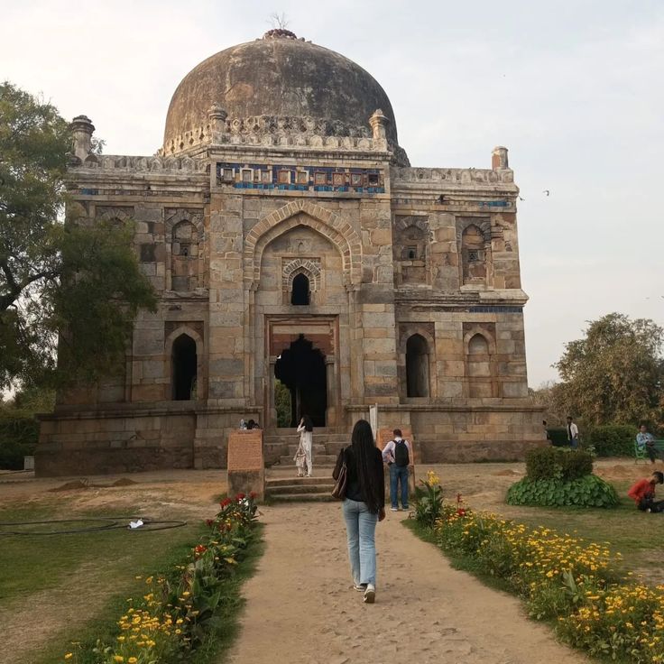 🍁 Lodhi Garden Aesthetic Places In Delhi, Lodhi Gardens Delhi, Lodhi Art District Photography, Lotus Temple New Delhi, Lalbagh Botanical Garden Bangalore, Anarkali Dress Pattern, Anarkali Dress, Garden Photos, Aesthetic Girl