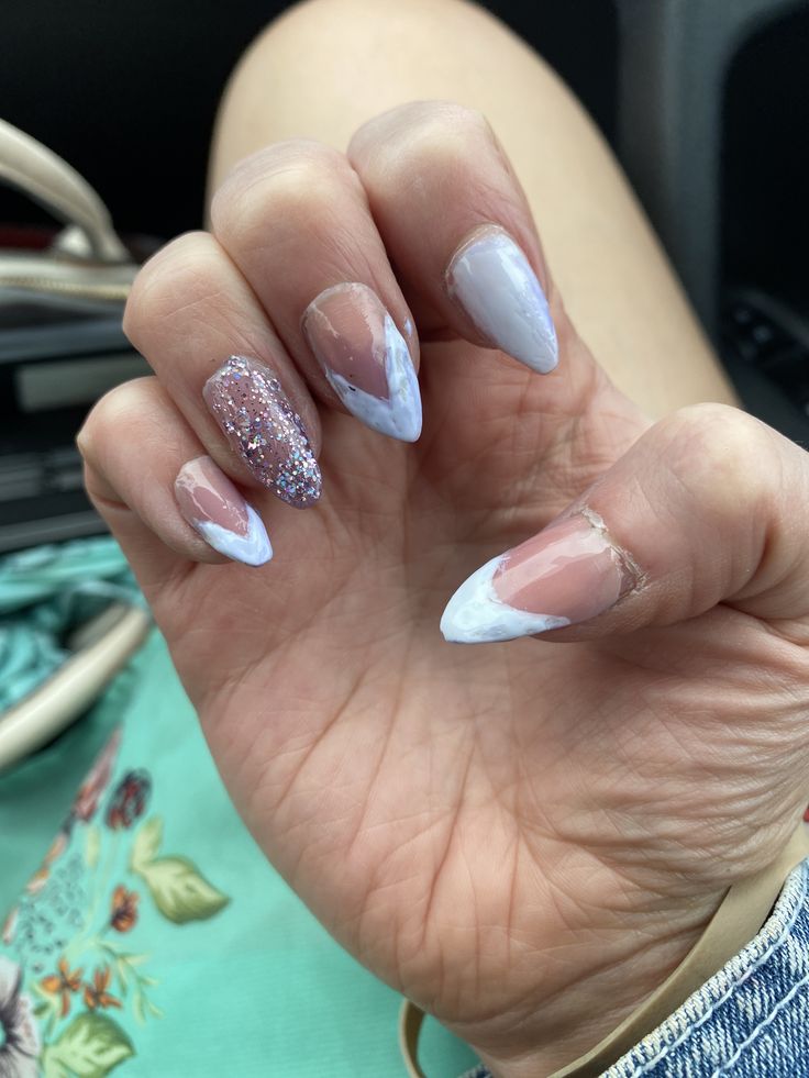 I did these naila myself with poly gel and gel polish Poly Nails, Square Nails Ideas, Nail Round, Chrome Nails Ideas, Poly Gel Nails, Gel French Tips, French Tip Gel Nails, Nails Jelly, Pride Nails Designs