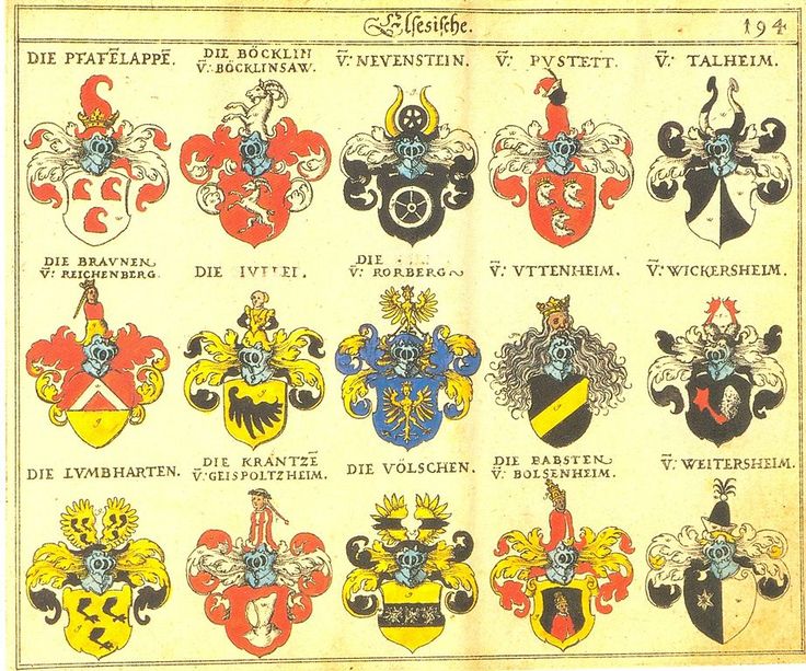 an old coat of arms is shown in this antique style poster, with many symbols