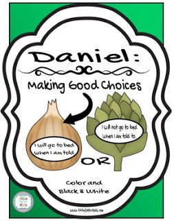 a poster with an onion and artichoke saying daniel making good choices