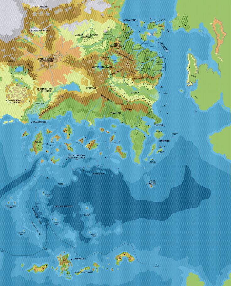 a large map of the world with many different areas