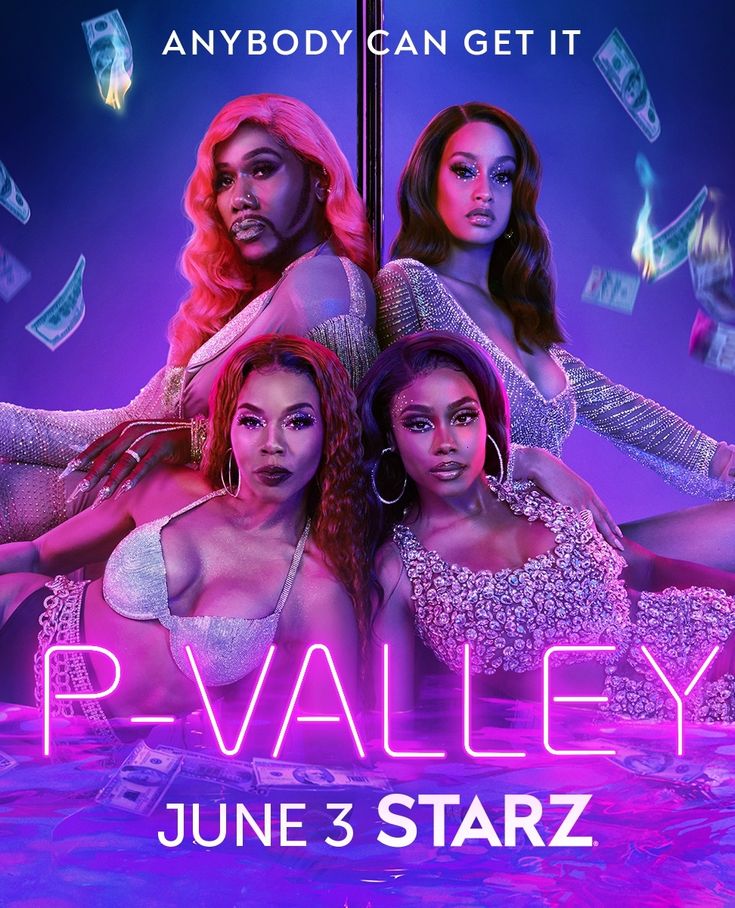 the poster for r - valley starring three women in bathing suits and money flying around