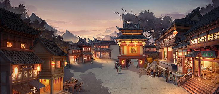 Chinese Village, Game Background Design, Maps Rpg, Gacha Club Background, Club Background, Naruto World, Fantasy Background, Scenery Background, Game Background