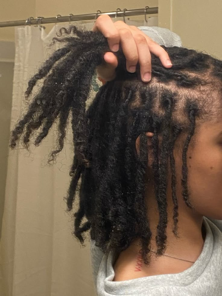 Locs With Real Hair, 1 Month Locs, Locs For Black Women Real Hair, Smedium Locs Black Women, Locs Black Women Aesthetic, 4b Locs Natural Hair, Small Medium Locs Black Women, Locks On Black Women Natural Hair, Medium Thick Locs