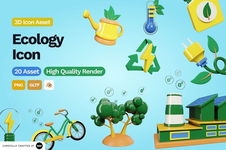 there are many different items that can be found in the eco - friendly icon set