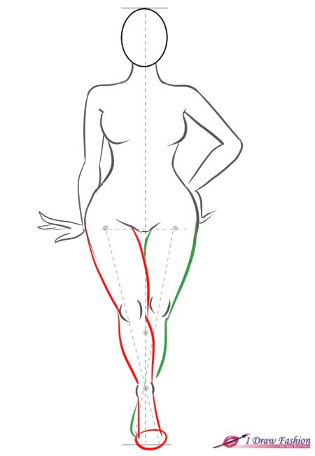 how to draw a woman's body and legs