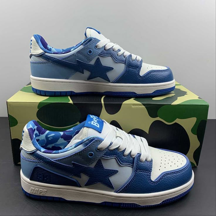 Bape Sta Low Unisex All Blue Embroidery Logo Unisex Shoes Welcome To My Closet, All My Closet Items Are Brand New, Unused And Shipped In Packaging. Brand: Bape Unisex Sneakers The Sizes Listed Are Still Available Eu 37.5 (Men's 5 Or Women's 6.5) Eu 38 (Men's 5.5 Or Women's 7) Eu 38.5 (Men's 6 Or Women's 7.5) Eu 39 (Men's 6.5 Or Women's 8) Eu 40 (Men's 7 Or Women's 8.5) Eu 40.5 (Men's 7.5 Or Women's 9 Eu 41 (Men's 8 Or Women's 9.5) Eu 42 (Men's 8.5 Or Women's 10) Eu 42.5 (Men's 9 Or Women's 10.5) Bape Shoes Blue, Blue Bape Shoes, Blue Star Shoes, Shoes Bape, Bape Star, Shoes For Men Sneakers, Bape Shoes, Bape Sneakers, Bape Sta