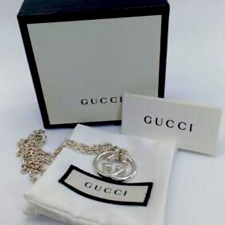 This Necklace Will Last You A Lifetime And Will Absolutely Go With Everything And You Will Want To Wear It Everyday. 16 Inches Jewelry Gucci, Logo Necklace, Gucci Jewelry, Necklace Sterling Silver, Womens Jewelry Necklace, Silver Color, Limited Time, Wear It, Jewelry Necklaces