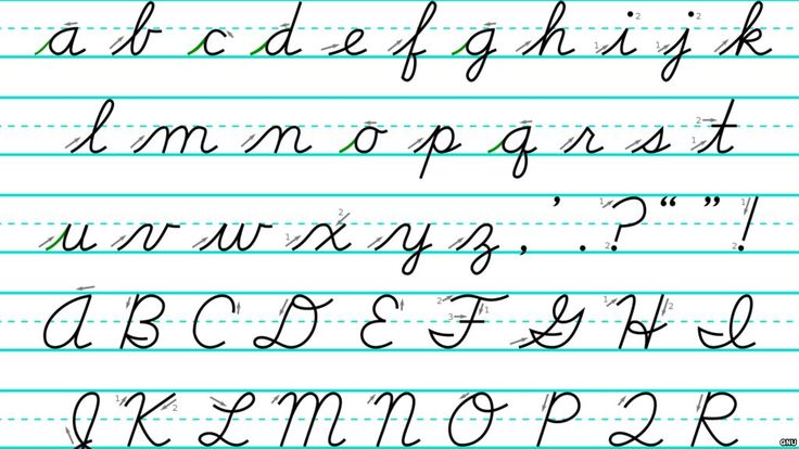 an upper and lowercase handwriting practice sheet with cursive writing