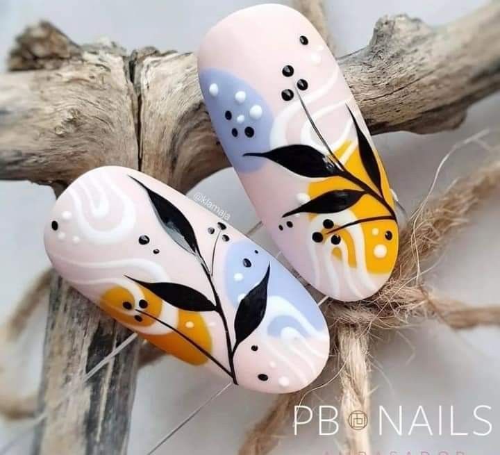 Girls Nail Designs, Water Color Nails, Nail Drawing, Gel Nail Art Designs, Abstract Nail Art, Floral Nail Designs, Trendy Nail Art Designs, Lines On Nails, Nail Art Designs Diy