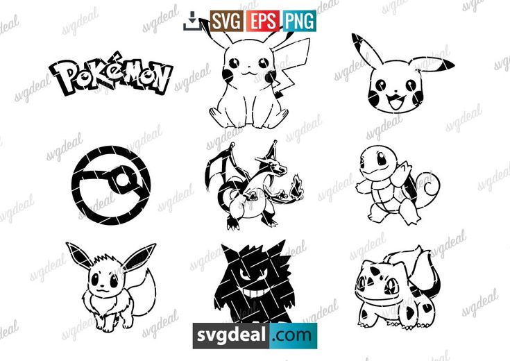 pokemon svg clipart set