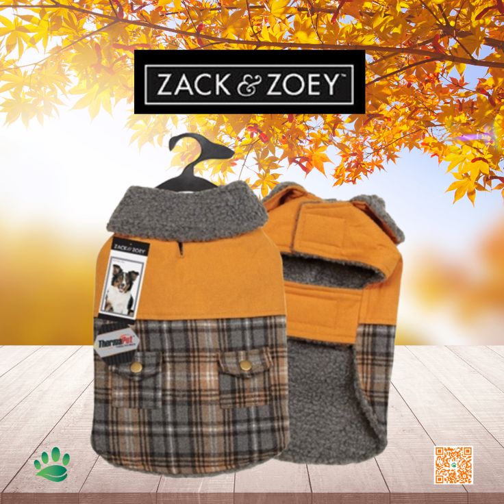 an image of a jacket and coat with the name zac & zoey on it