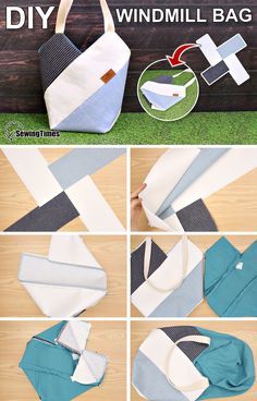 the instructions for how to make an origami bag