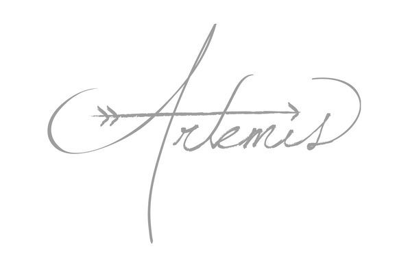 the word artemus written in cursive handwriting