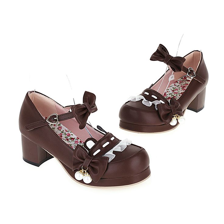 Brand Name: EDEELVEEYSOrigin: Mainland ChinaUpper Material: PUToe Shape: Round ToeWith Platforms: YesPlatform Height: 0-3cmHeel Height: Med (3cm-5cm)Heel Type: Square heelPump Type: Mary JanesStyle: Lolita StyleFashion Element: Butterfly-knotSeason: Spring/AutumnOutsole Material: Rubberis_handmade: YesPattern Type: SolidInsole Material: PUOccasion: CasualModel Number: 6966Gender: WOMENFit: Fits true to size, take your normal sizeLining Material: PUClosure Type: Buckle StrapItem Type: Pumpsstyle: Angel Cake, Clothes Items, Princess Coloring, Cute Accessories, Aesthetic Things, Isle Of Man, Solid Tops, Platform Pumps, Heel Type