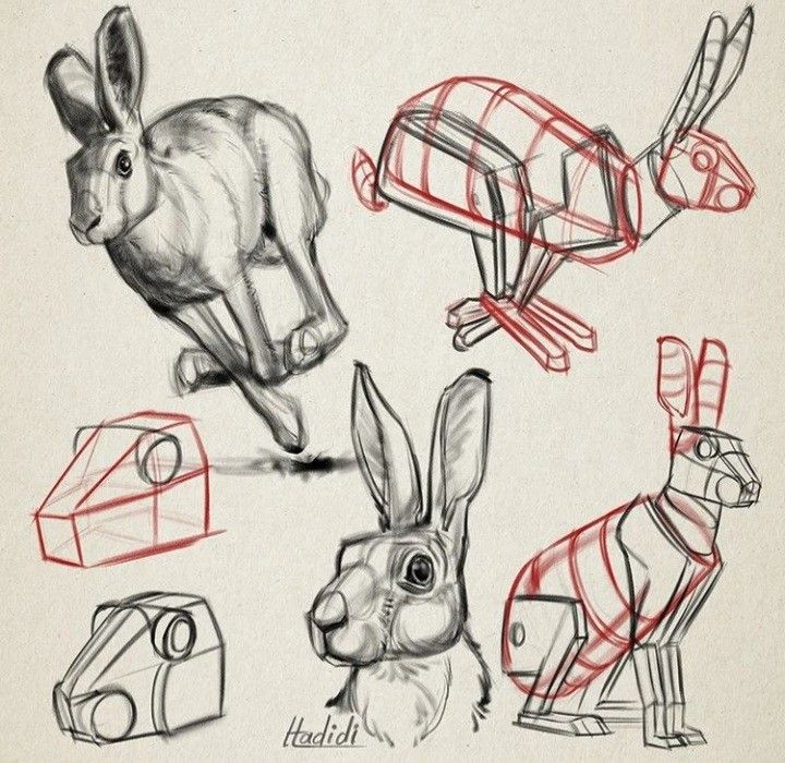 an image of some animals that are drawn on paper