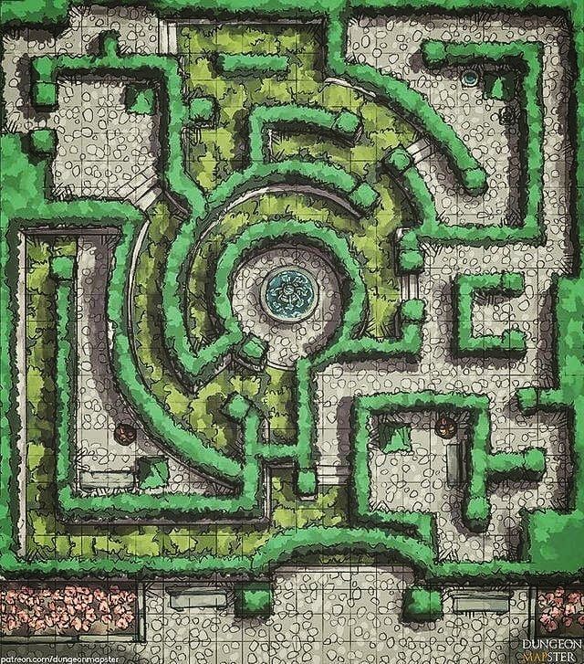 an aerial view of a maze in the ground