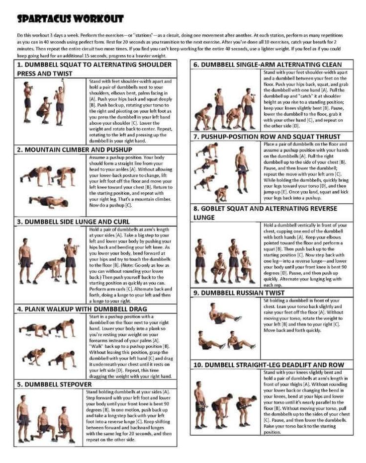 an exercise poster with instructions to do squats and exercises for the upper half of the body