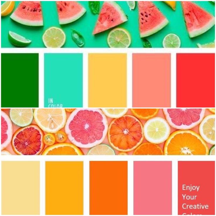 the color scheme is bright and colorful, with watermelon, oranges, lemons, and limes