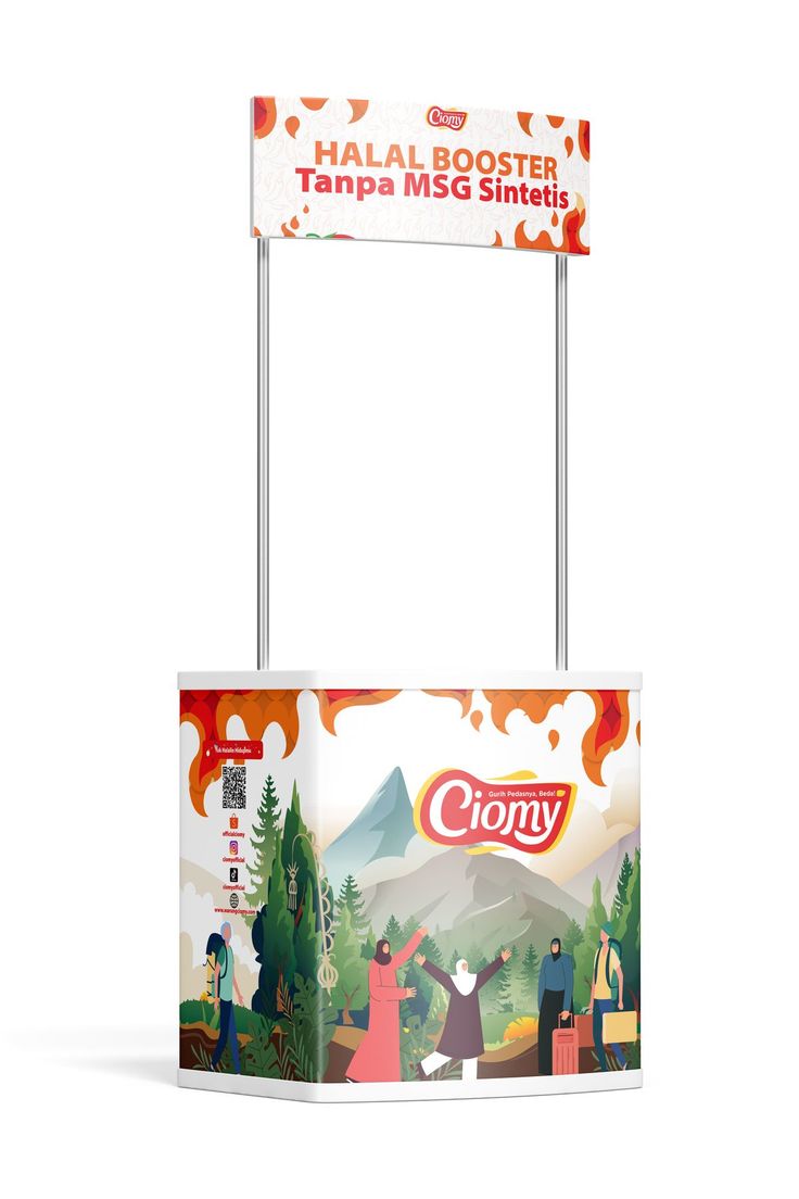 a box with an advertisement on it for condy's in front of a white background