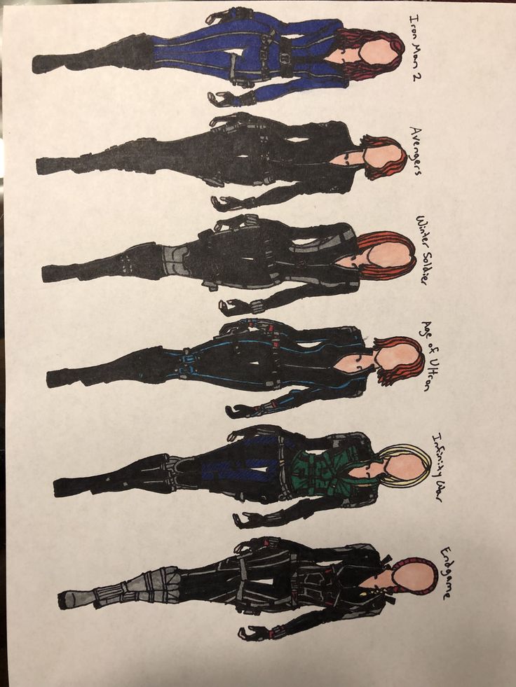 an image of some women in different outfits on a piece of paper with words above them