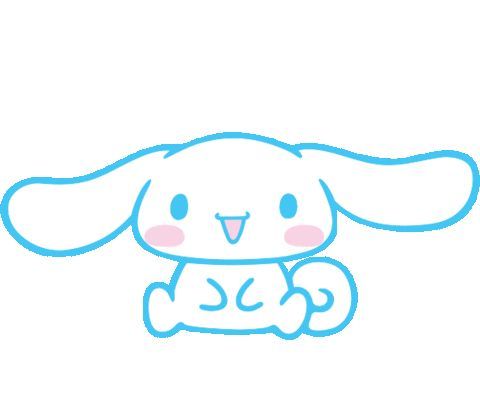 a blue bunny sitting down with its eyes closed