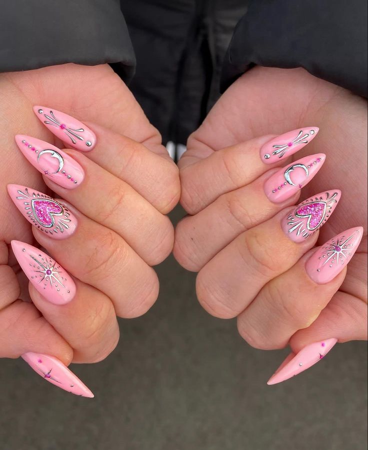 https://www.instagram.com/p/C4_EPe6N2FK/?igsh=Mzg1cG9ncWZ6cHB5 Grunge Cyberpunk, Almond Acrylic Nails Designs, Vegas Nails, Hippie Nails, Work Nails, Nail Stuff, Almond Acrylic Nails, Unique Acrylic Nails, Nail Art Ideas