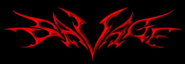 the red demon logo on a black background