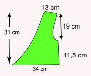 a diagram showing how to measure the height of a rectangle shaped object with measurements