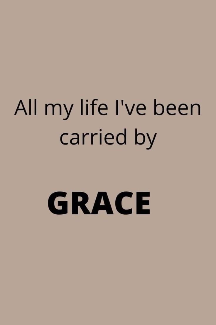 the words grace written in black on a beige background