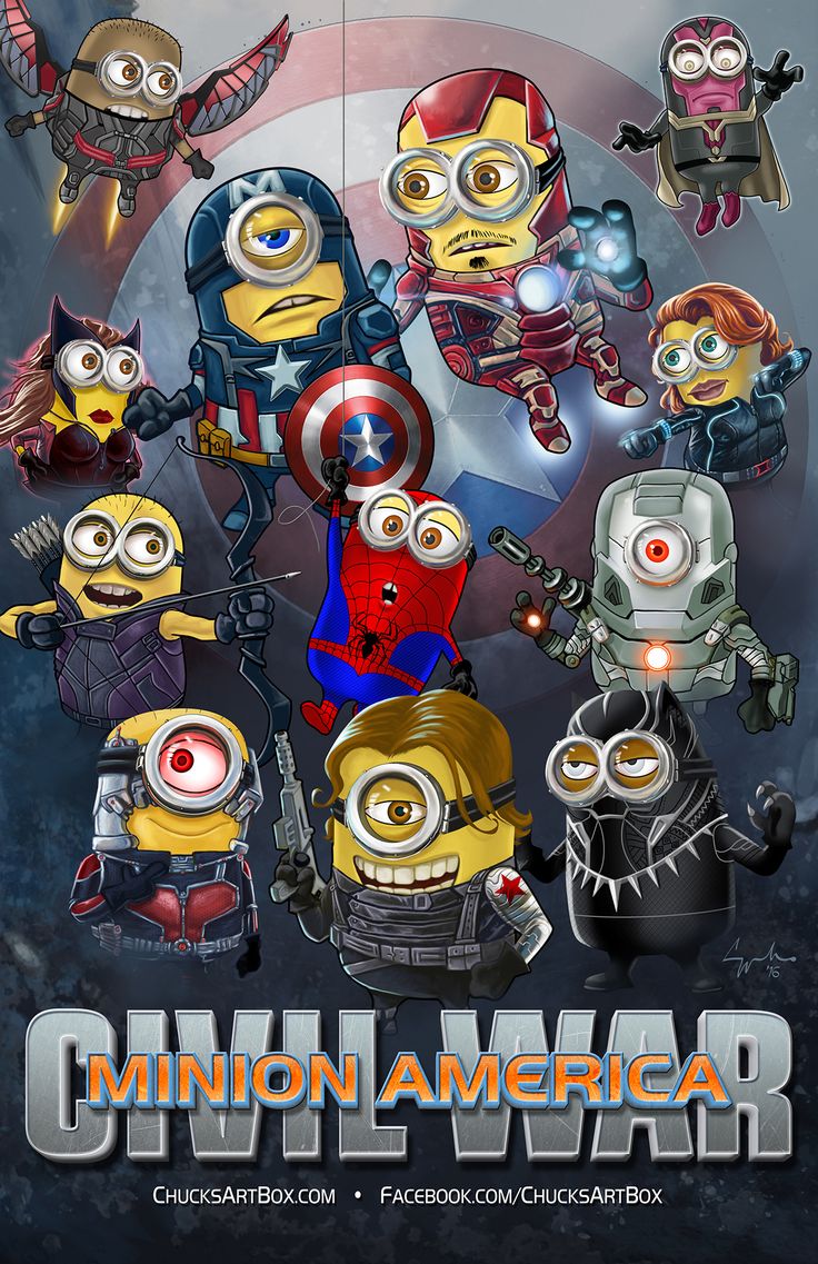 the movie poster for the upcoming animated film, minions and friends are all dressed up as superheros