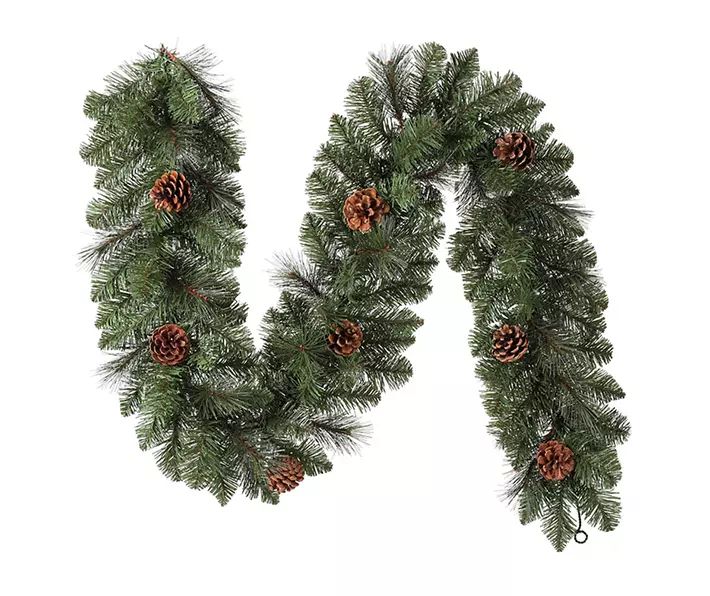 the letter n is made up of pine cones