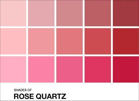 the shades of rose quartz are shown in this color scheme, which is very similar to each other