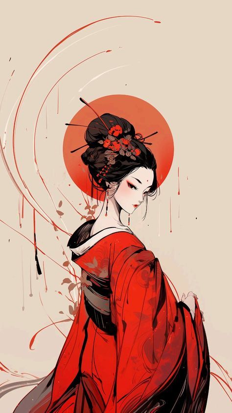 Vampire Princess, Japanese Pop Art, Chinese Art Painting, Geisha Art, Royal Blood, Japon Illustration, Japan Art, Japanese Kimono, 로고 디자인