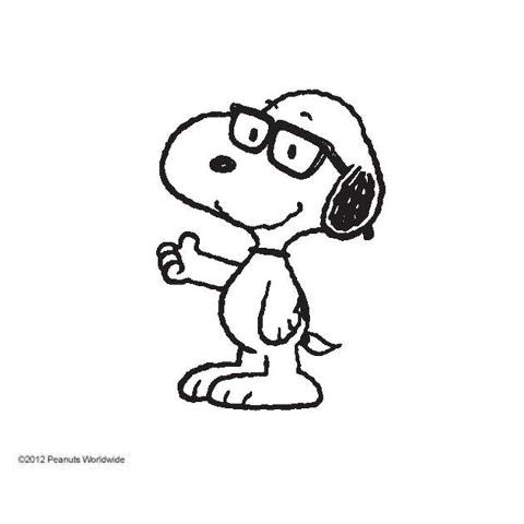 a black and white drawing of a cartoon dog with headphones on it's ears