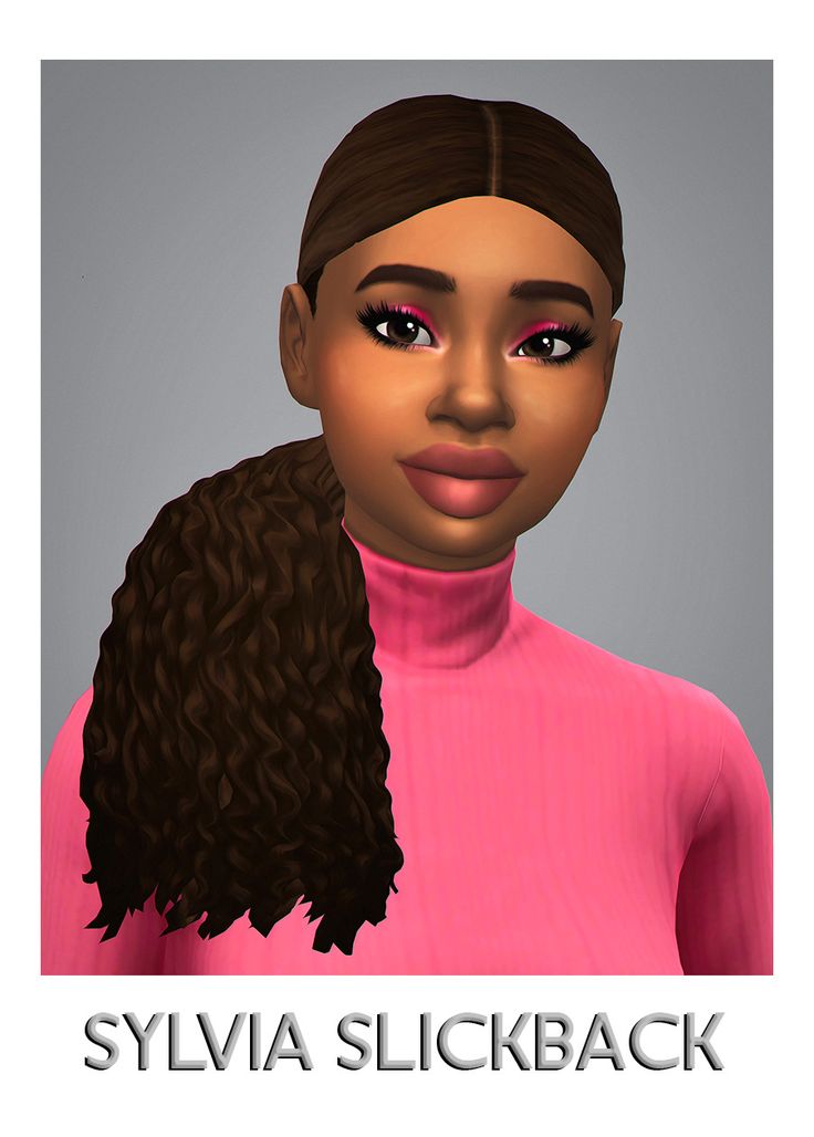 savvysweet:  Sylvia Slickback  Comes with an... — Ridgeport's CC Finds. Slickback Hairstyle, Sims 4 Curly Hair, Sims 4 Maxis Match, Female Sims, Sims 4 Black Hair, Sims 4 Family, Cc Hair, Sims 4 Mm Cc, Look Magazine